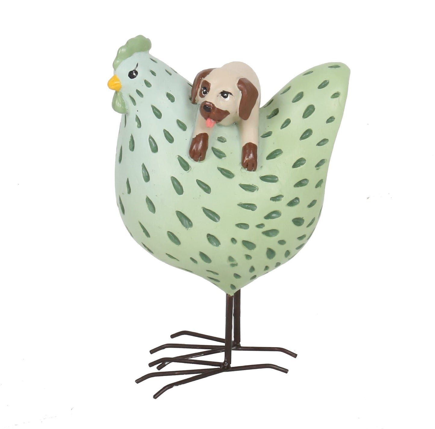 Resin Chicken - Dot "Clukin Pawfect together"