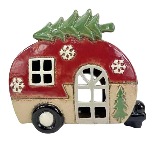Tealight Houses - Christmas Caravan