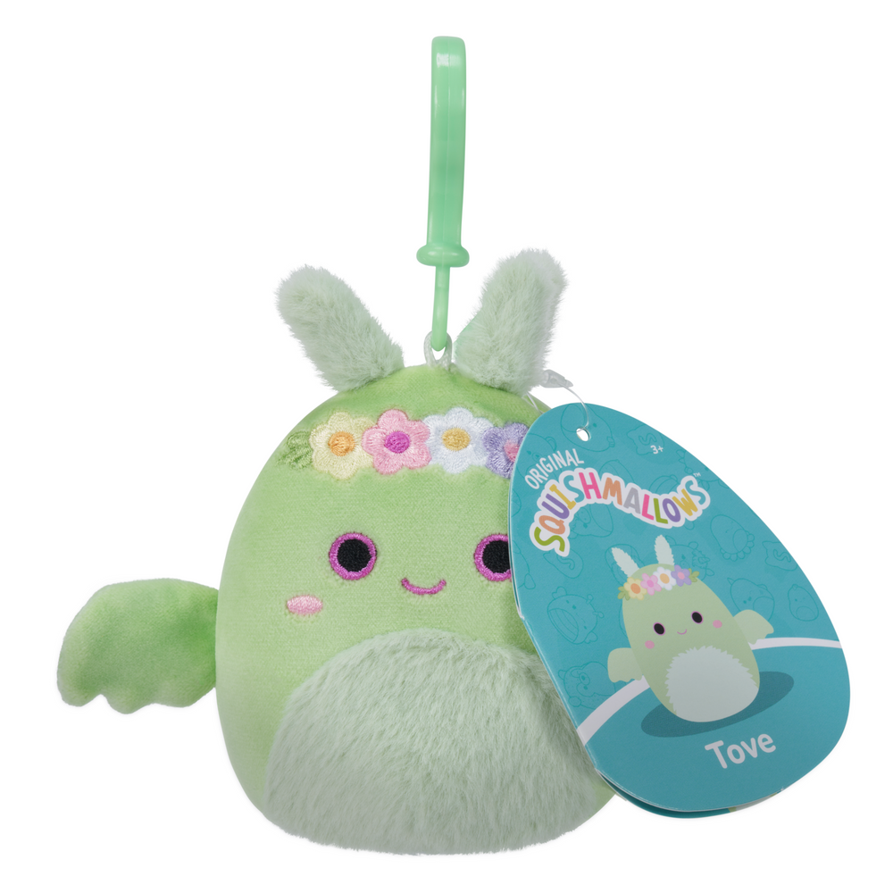 squishmallow 3.5inch Clip-on Tove Mint Green Mothman