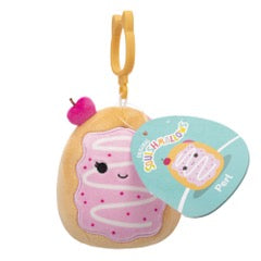 Squishmallow 3.5inch Clip-on Perl the Pink Cherry Toaster Pastry