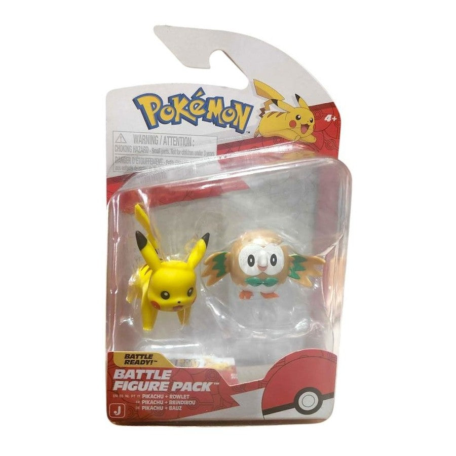 Pokemon Battle Figure Pack Pikachu and Rowlet Action Figure
