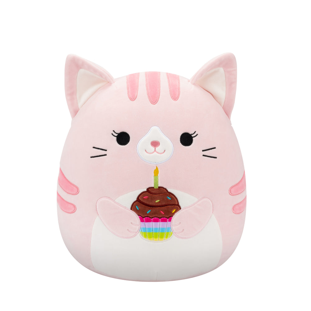 Squishmallows 7.5" - Laura the Tabby Cat with Cupcake 