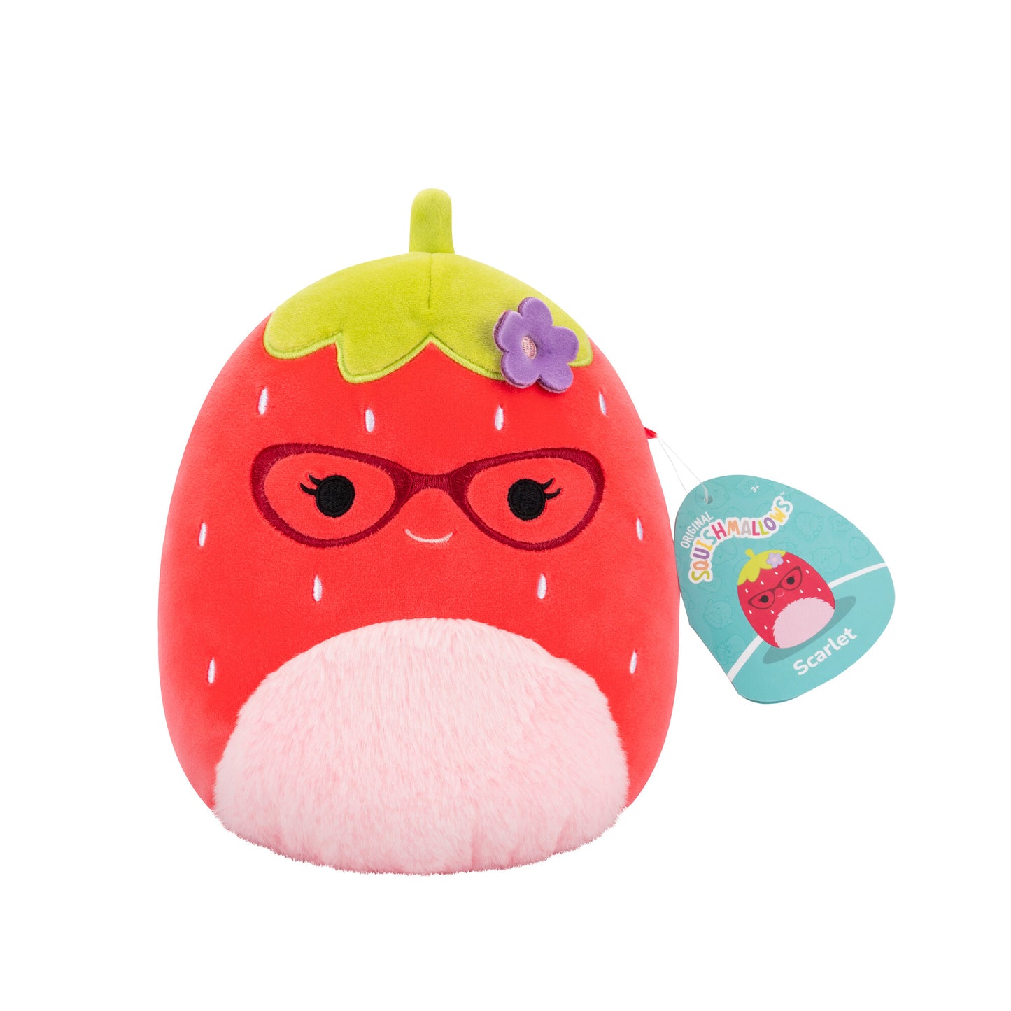 Squishmallows 7.5" - Scarlet the Strwaberry with Glasses
