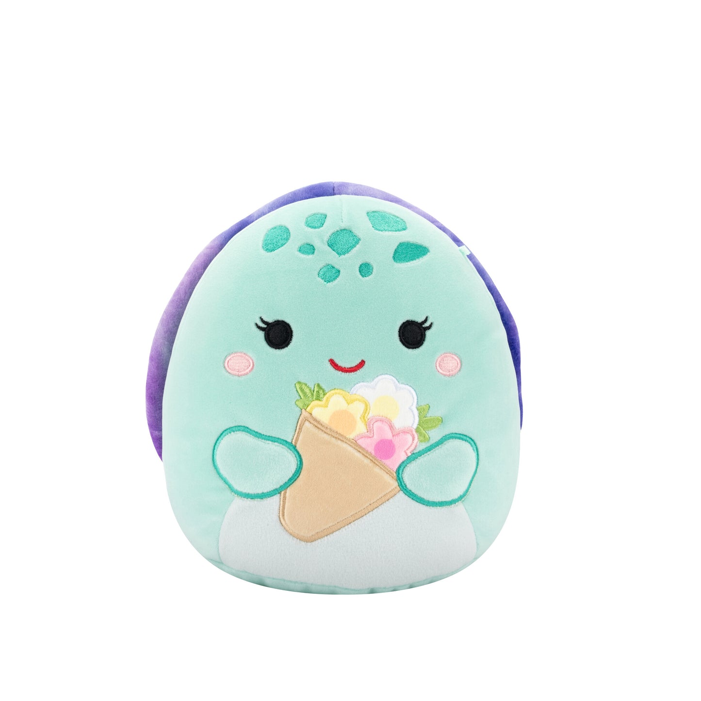 Squishmallows 7.5" - Kamya the leatherback turtle with a bouquet
