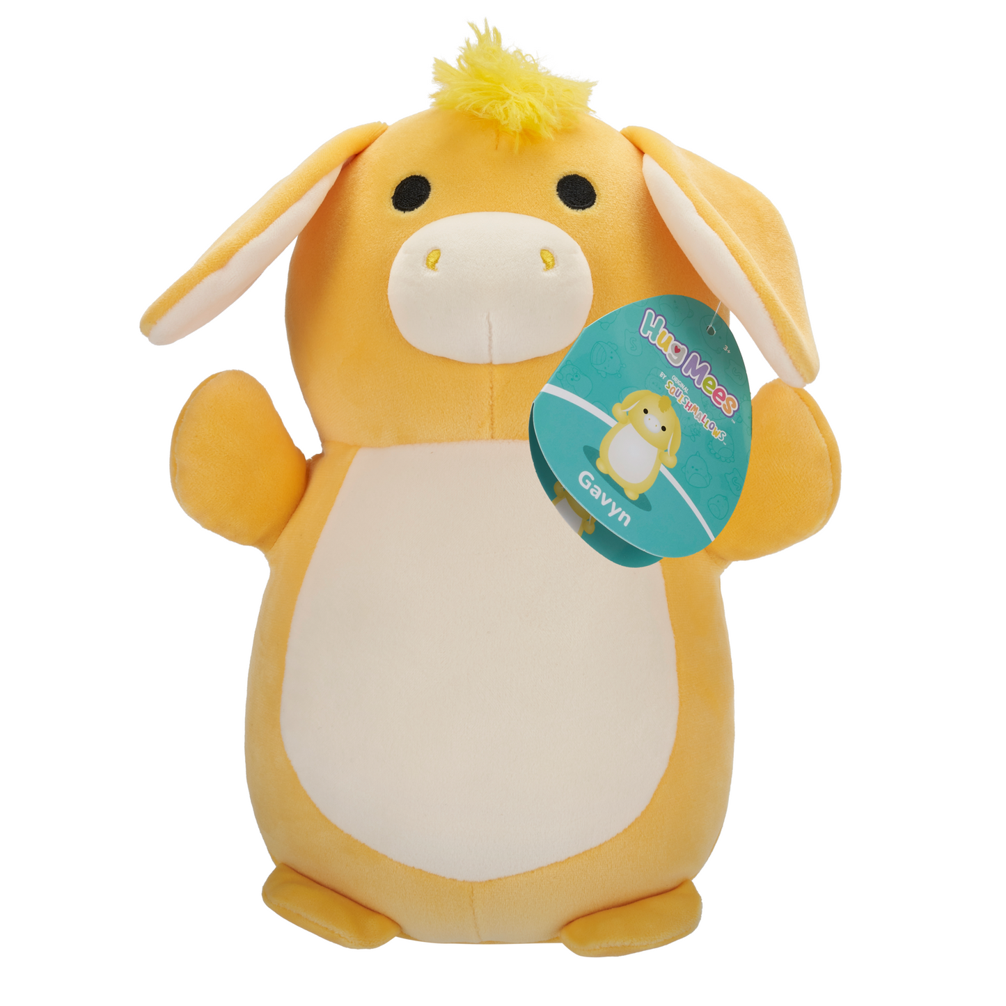 Squishmallows 10" HugMees Plush - Gavyn the yellow Donkey
