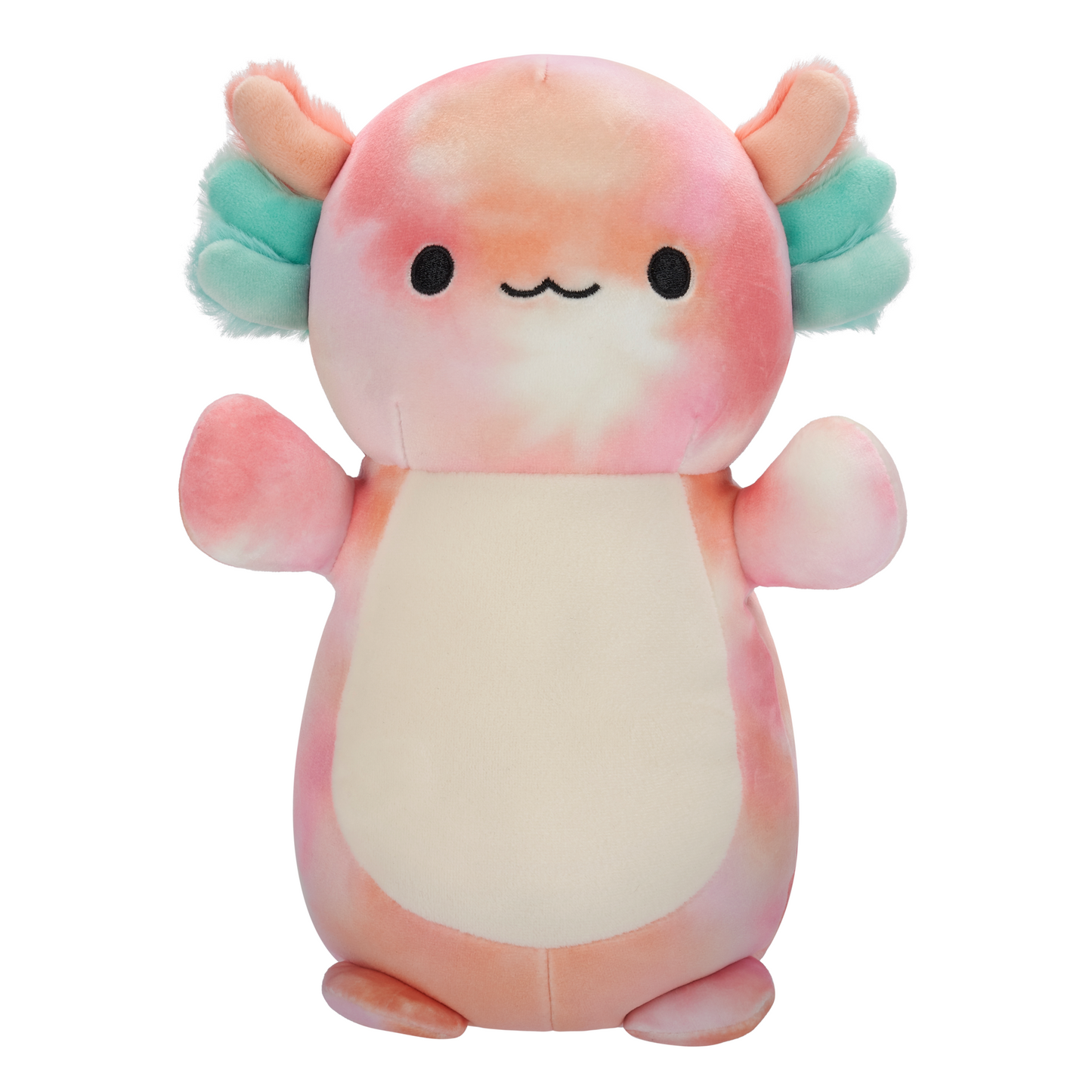 Squishmallows 10" HugMees Plush - Aksel the Peach Tie-Die Axolotl