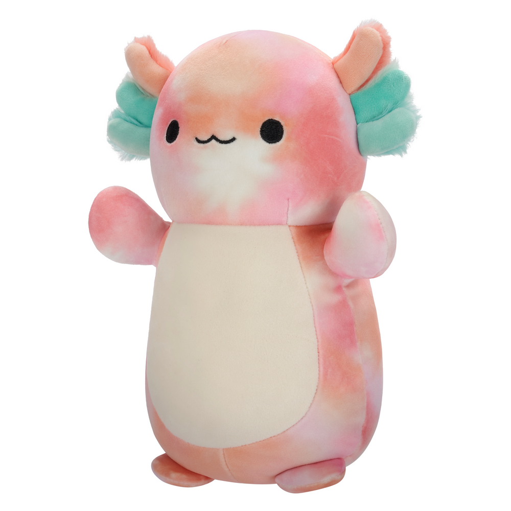 Squishmallows 10" HugMees Plush - Aksel the Peach Tie-Die Axolotl