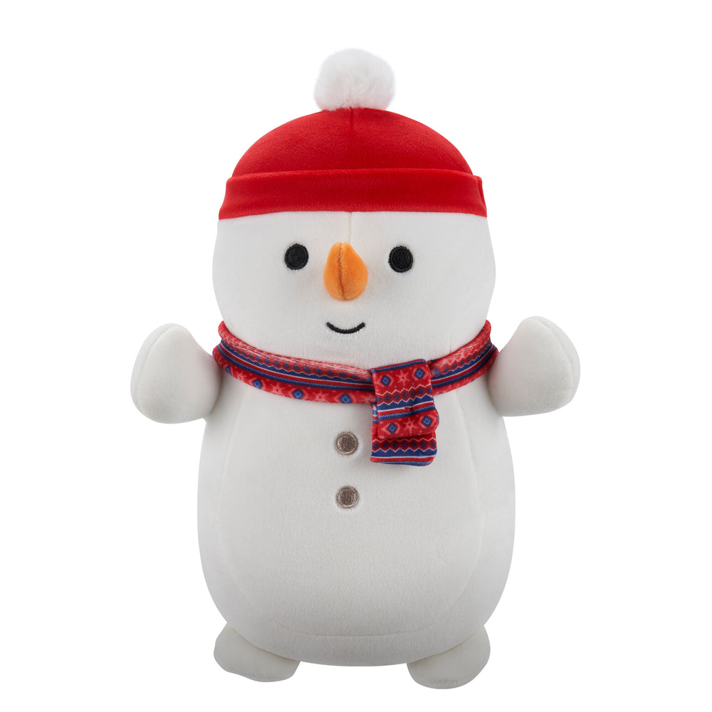 Squishmallows HugMees Holiday Manny the Snowman 10 inch Plush