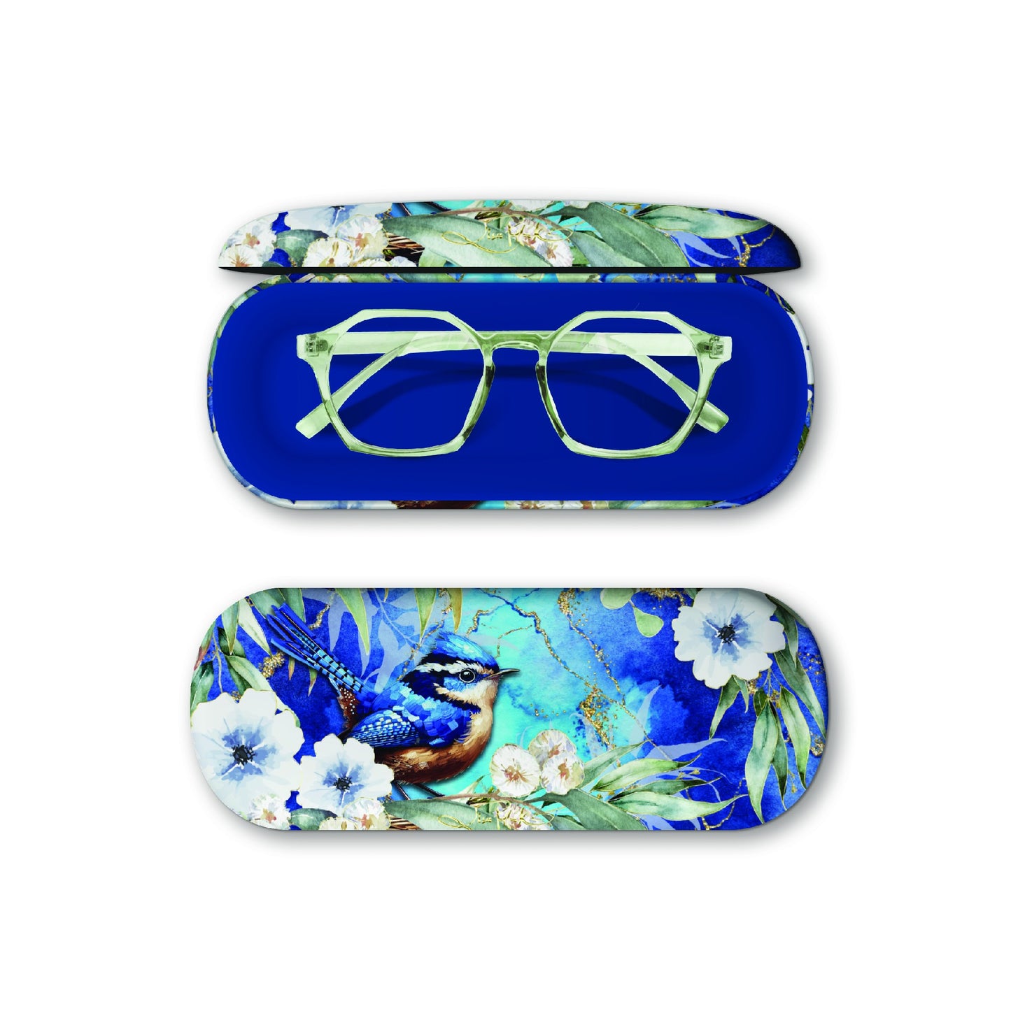 Lisa Pollock Glasses Case Cheeky Wrens 