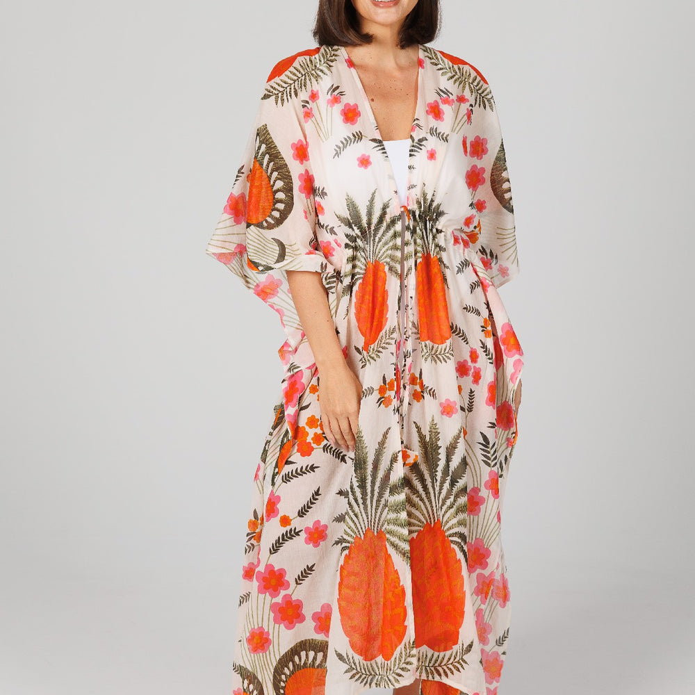 Holiday Trading Co Long Kaftan "Pineapple"