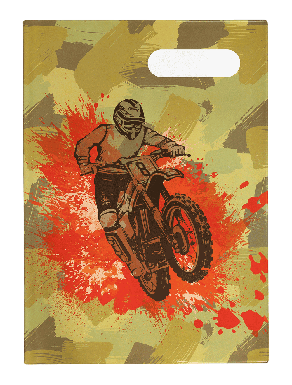 Book Cover A4 Camo Biker 1