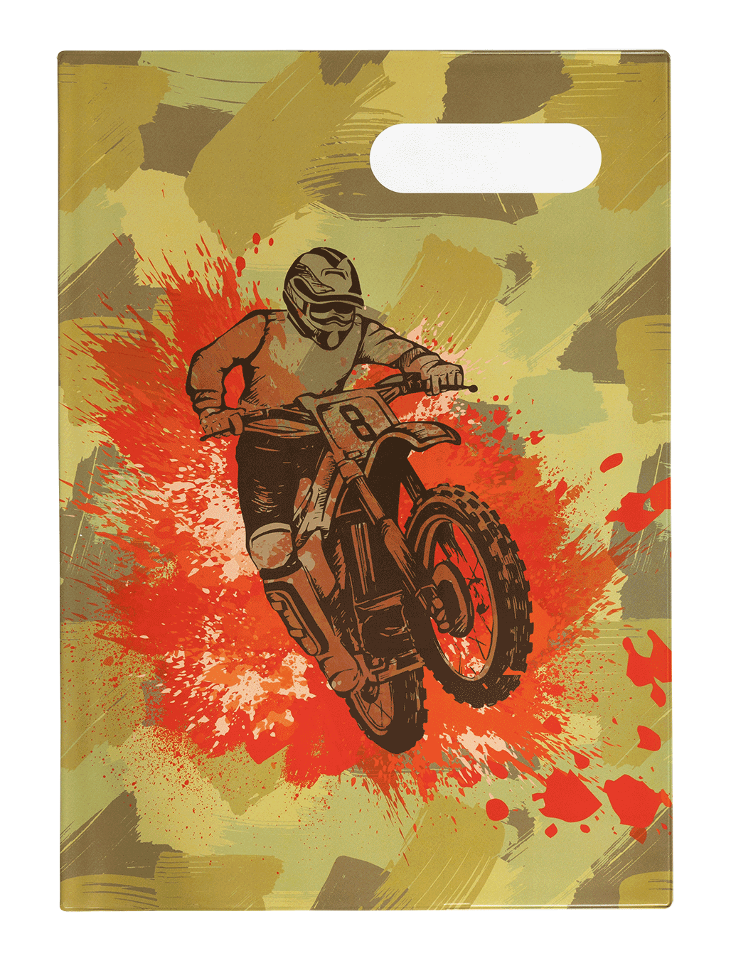 Book Cover A4 Camo Biker 1