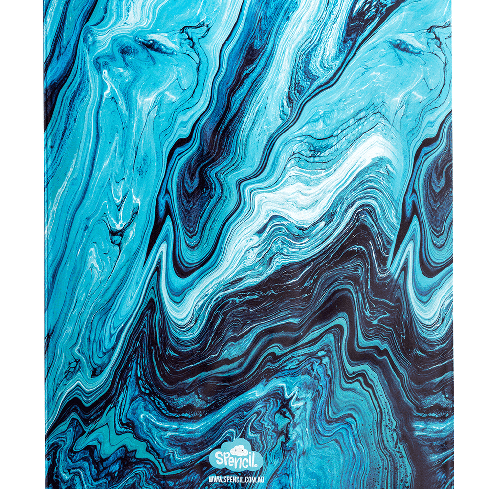 Book Cover A4 Ocean Marble 2