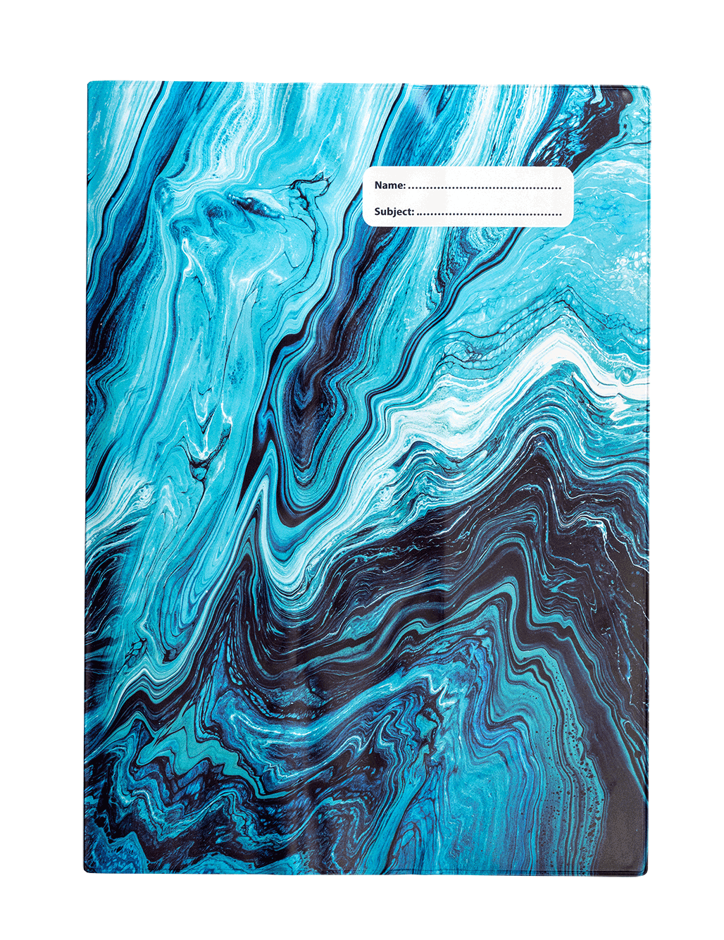 Book Cover A4 Ocean Marble 2