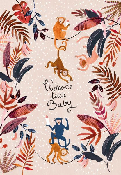 Card New Baby Monkey