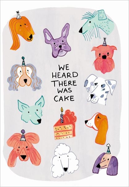 Card Doggy Birthday Cake