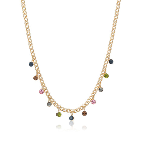 Necklace Gold with Coloured Stones