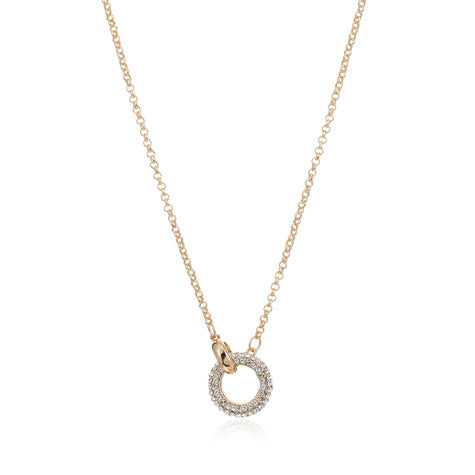 Necklace Gold with circle of crystals