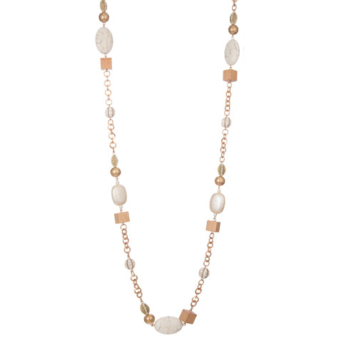 Necklace Long Gold with stones