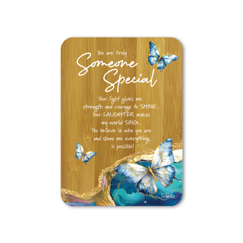 Bamboo Affirmation Plaque "SOMEONE SPECIAL" - Tranquil Butterflies 13X18cm
