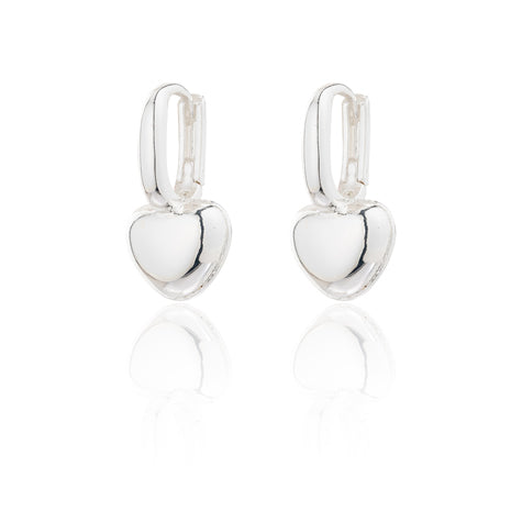 Earring Silver plated hearts