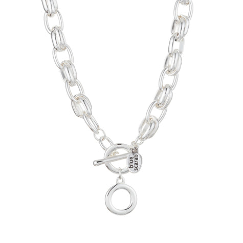 Necklace silver plated chunky Chain short length