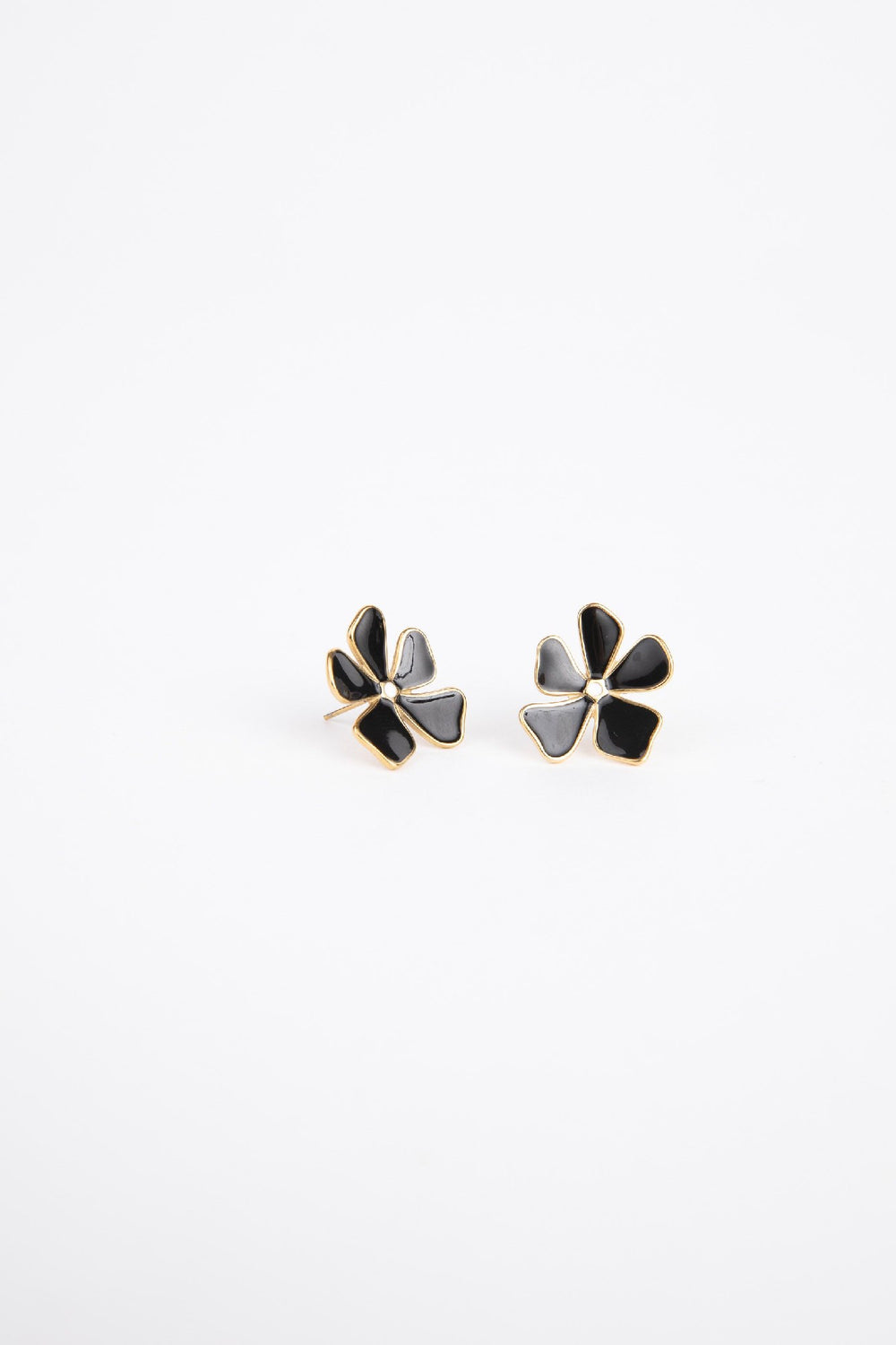 Earrings Chantelle by Holiday Trading Black Flowers with yellow centre
