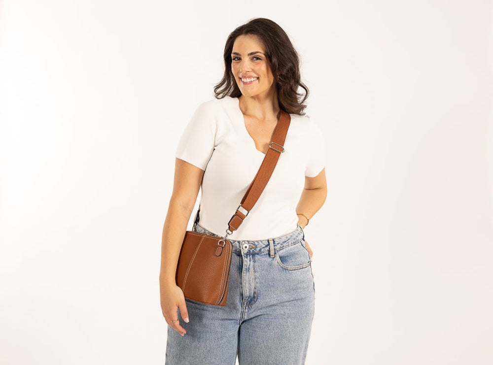 
                      
                        Handbag Bianca with 2 Straps - Tan
                      
                    