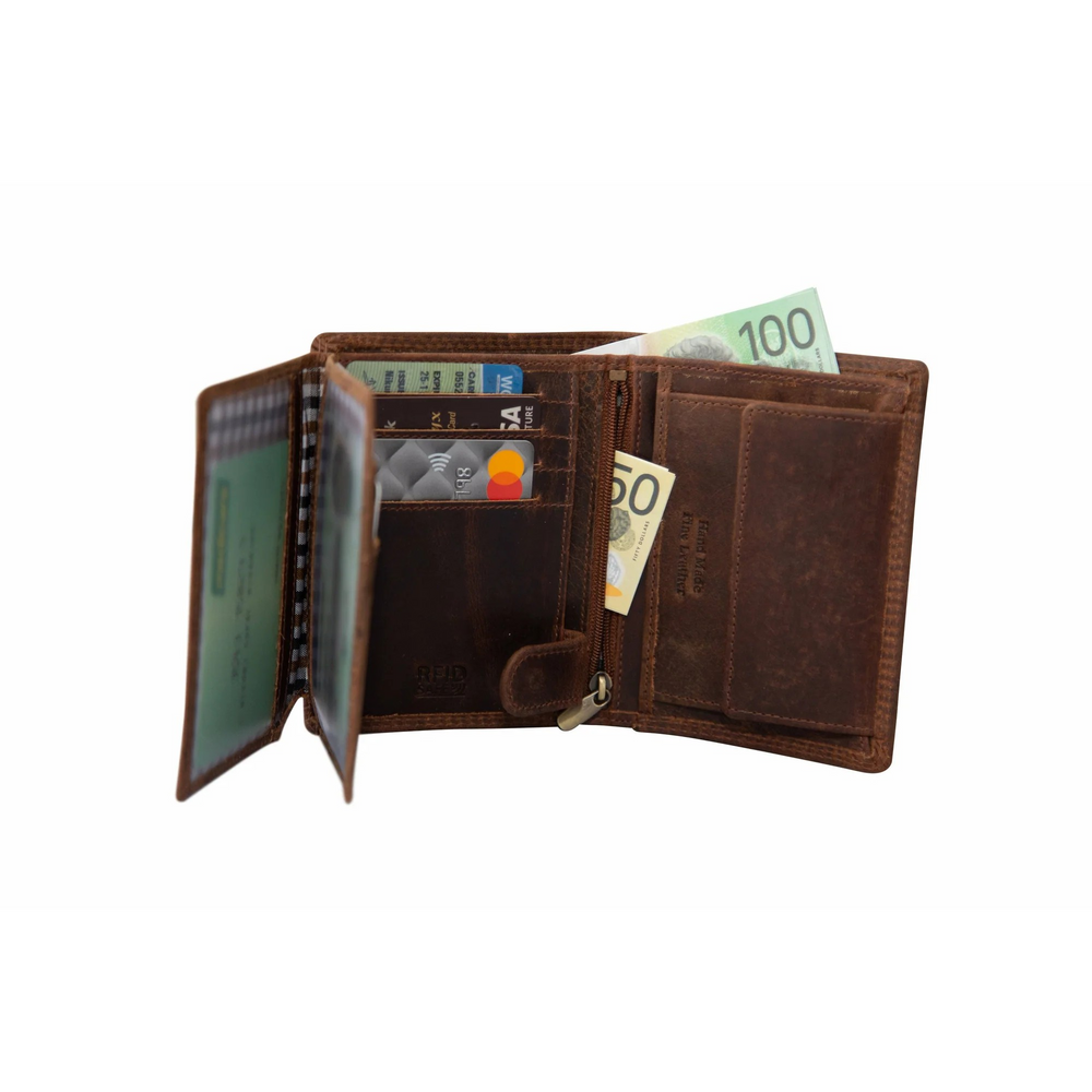 
                      
                        Wallet Mens Greenwood Leather in Brown - RFID Safe 3
                      
                    