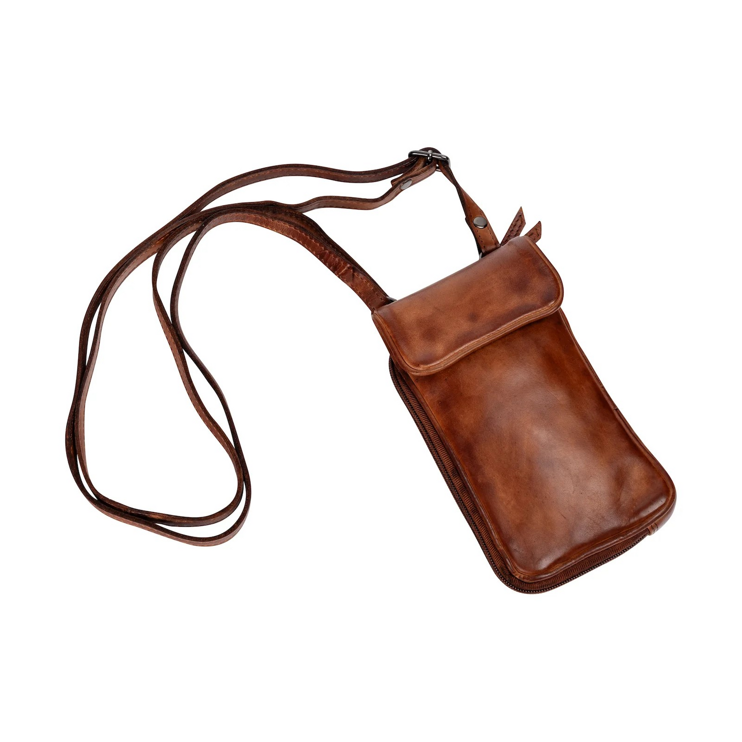 Handbag for Phone Greenwood Leather in Coniac