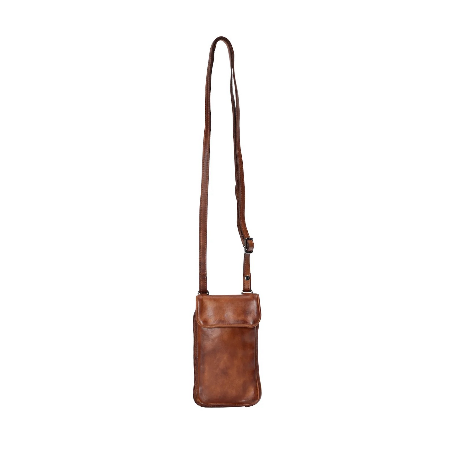 Handbag for Phone Greenwood Leather in Coniac