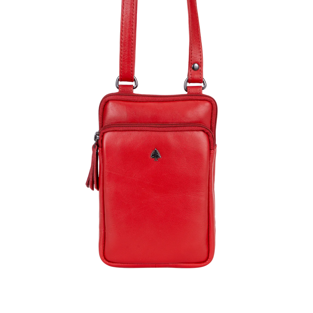 Shoulder Bag Greenwood Leather in Red - Oslo