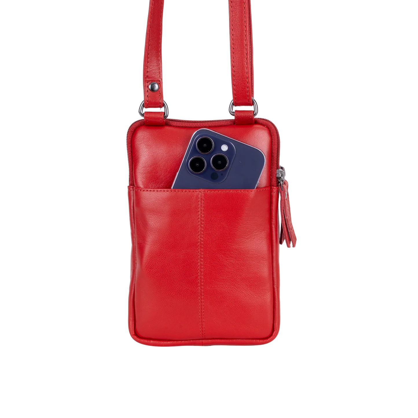 Shoulder Bag Greenwood Leather in Red - Oslo
