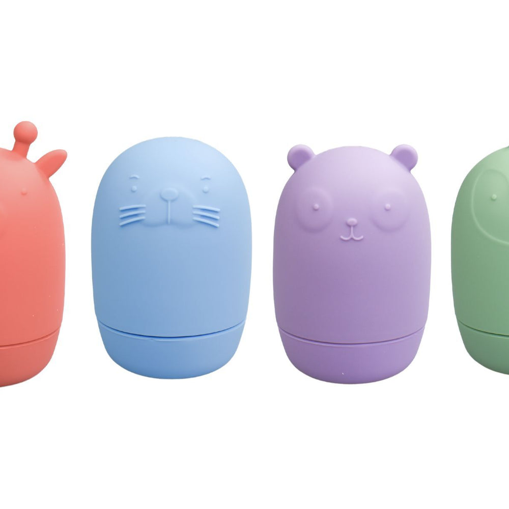 Silicone Safari Splash Animal Pourers (4 Piece Set) Brights