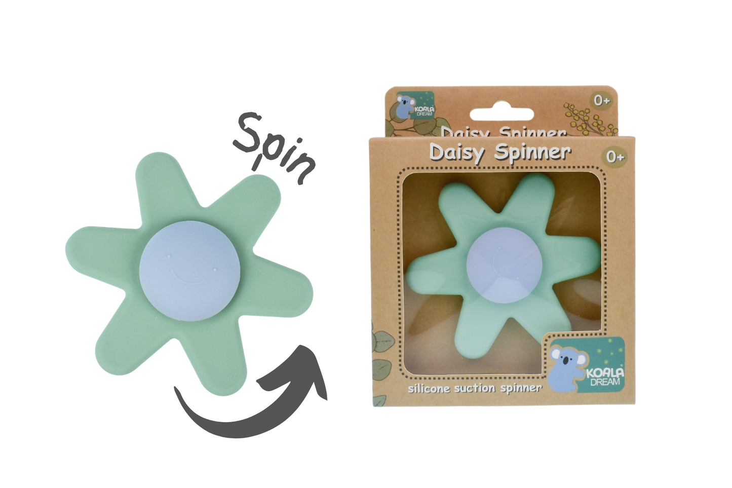 Silicone Daisy Spinner in Green