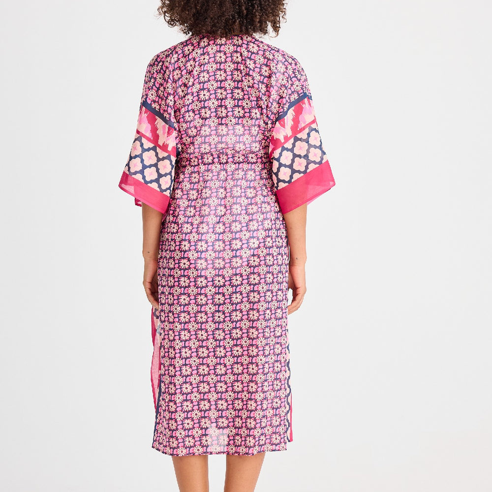 Asta Long Kaftan - Pink Floral