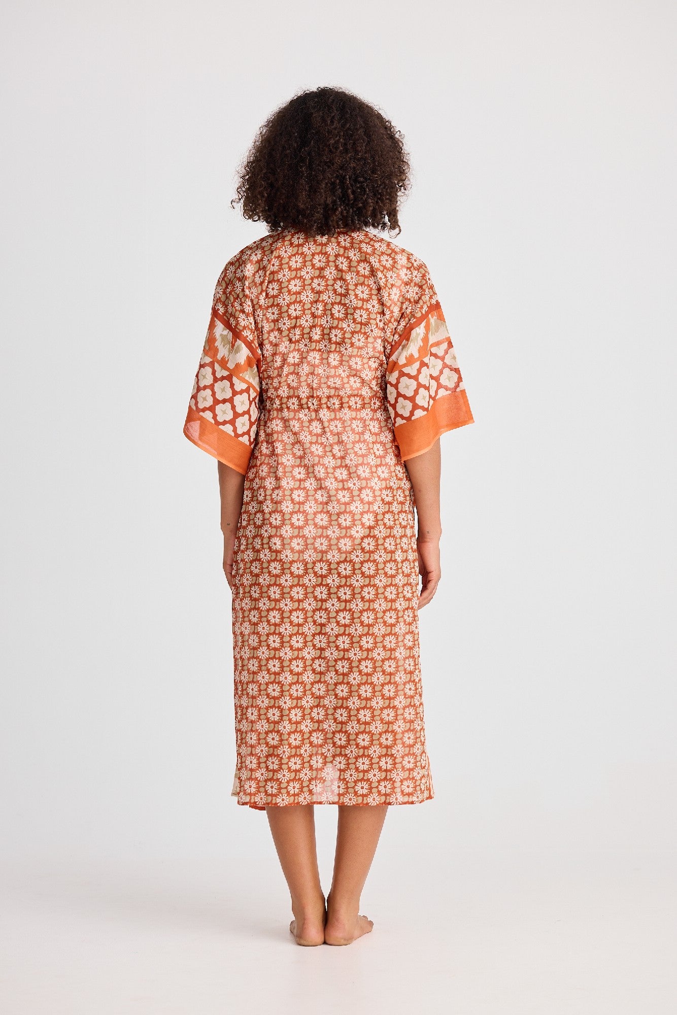 Asta Long Kaftan - Rust Floral