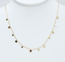 Holiday Necklace Vera Gold stars