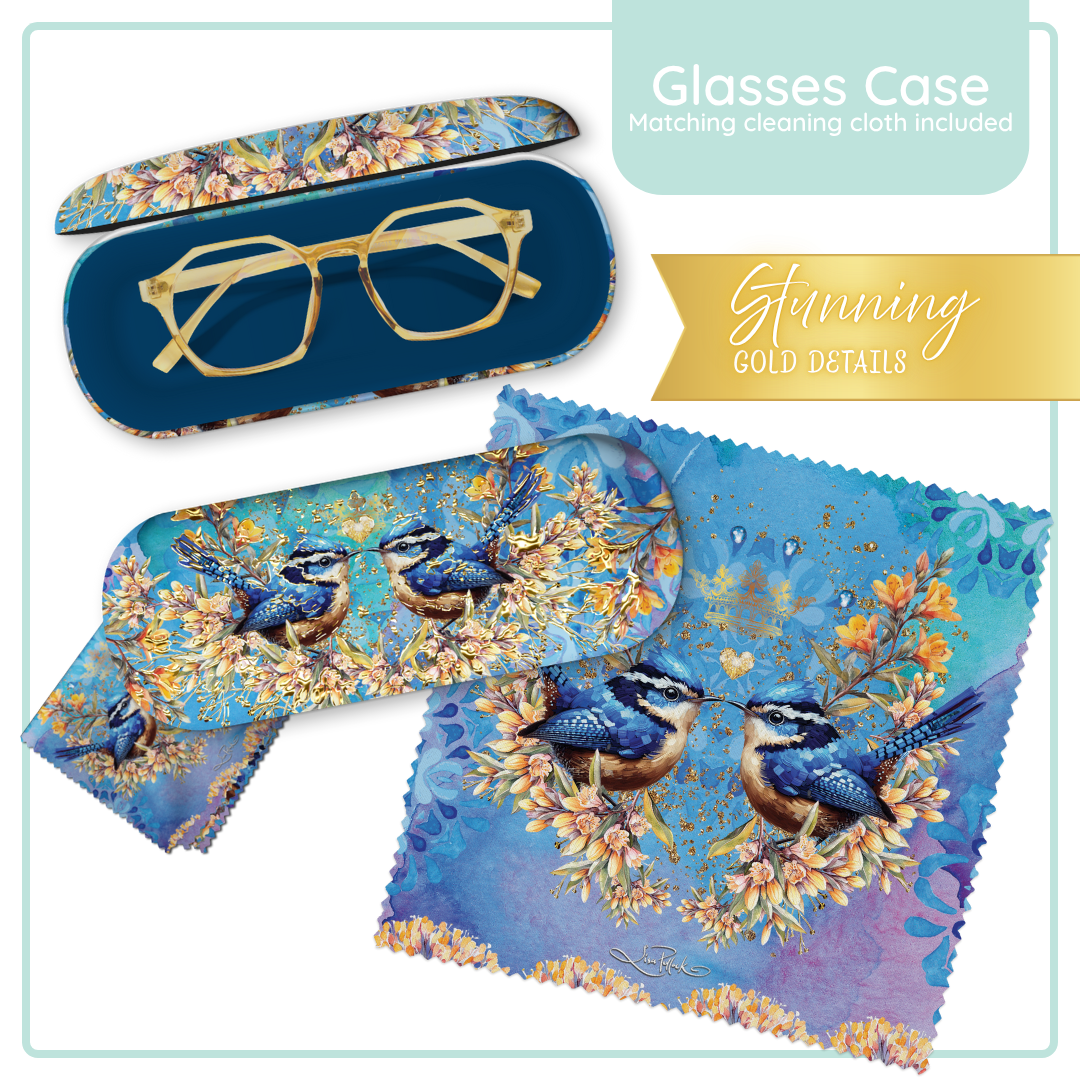 Lisa Pollock Glasses Case Royal Wrens