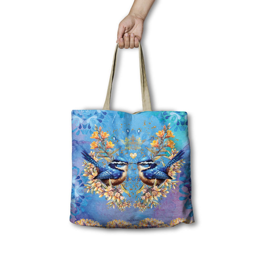 Lisa Pollock Reusable Shopping Bag - Royal Wrens