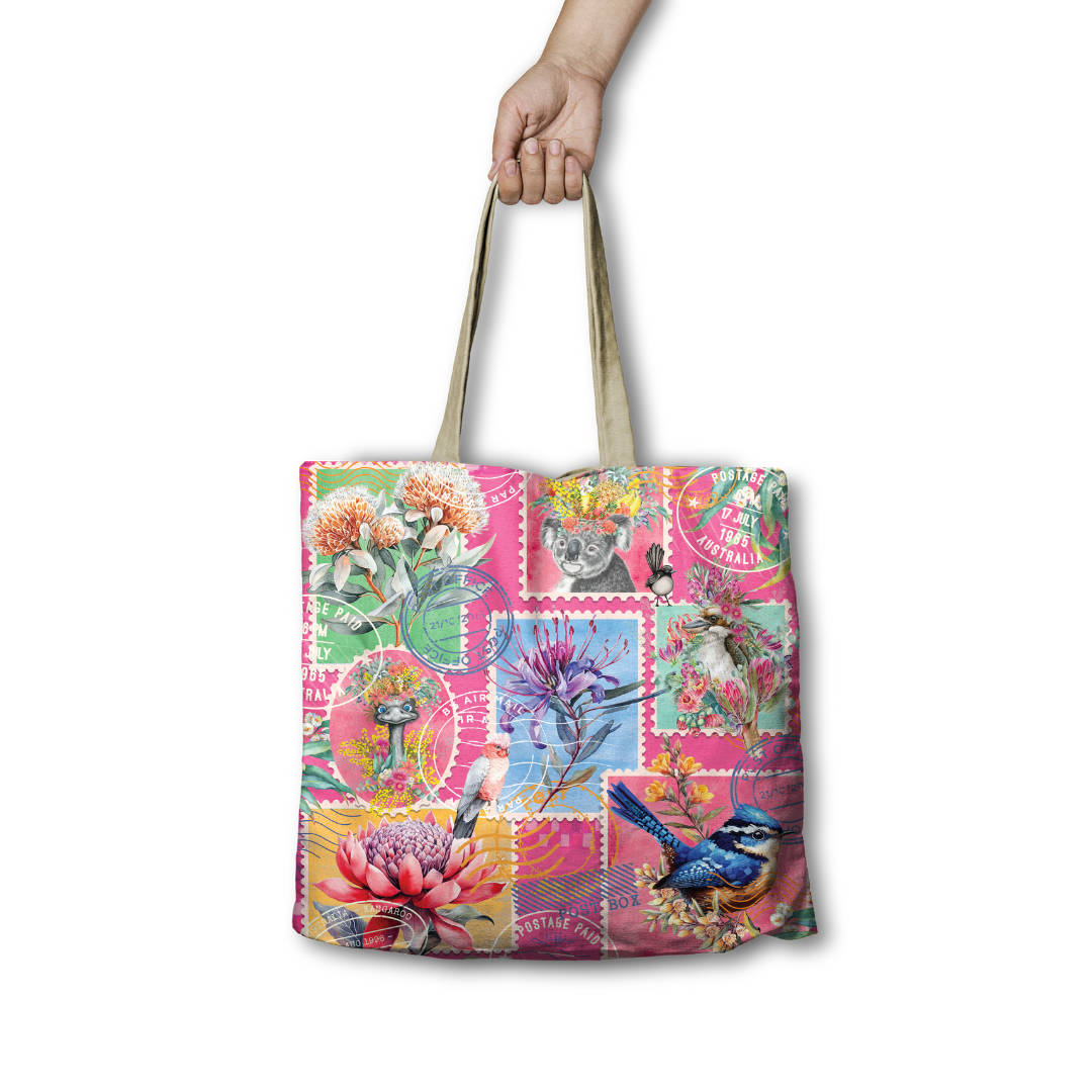 Lisa Pollock Reusable Shopping Bag Pretty Postage