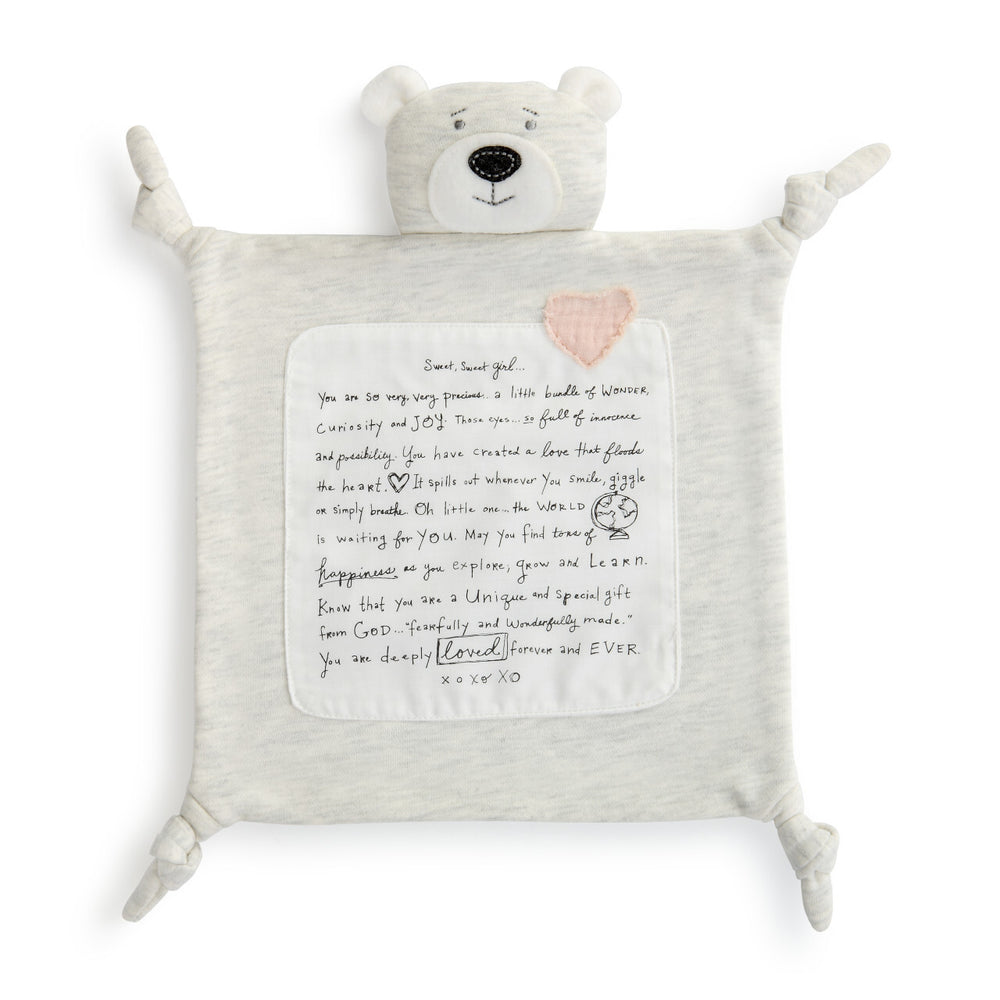 DEMDACO Baby - 35.5cm/14" Pink Sweet Girl Blankie