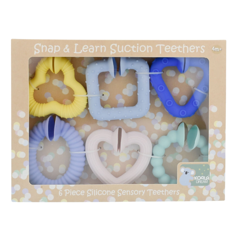 SILICONE SNAP & LEARN SENSORY TEETHERS