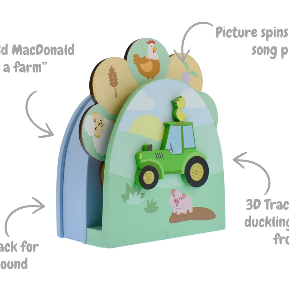 Farm Friends Spin Along Music Box