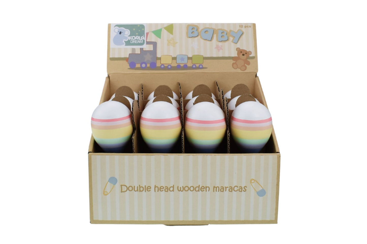RAINBOW WOODEN MARACA