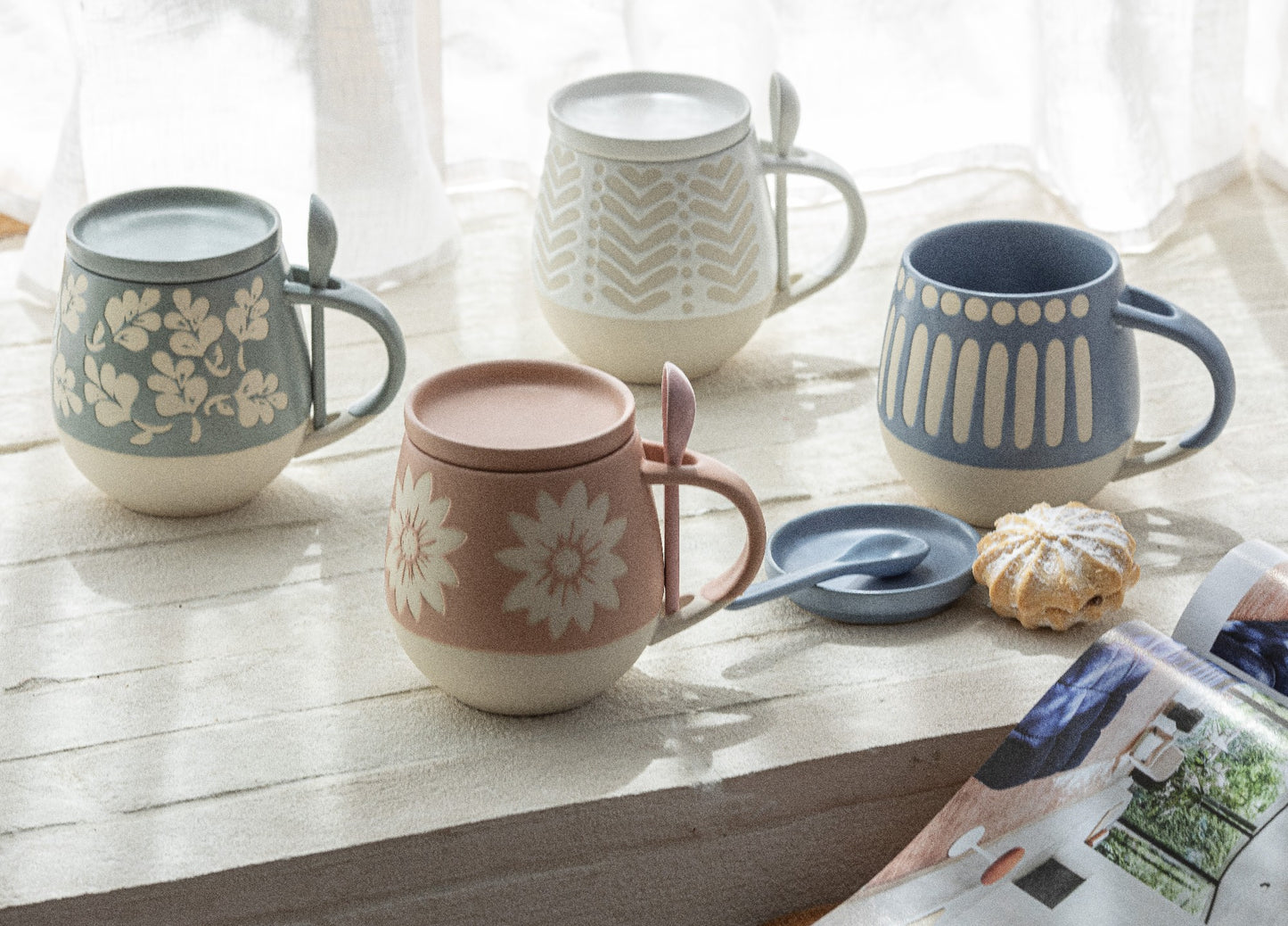 Eloise Mug with Coaster and spoon