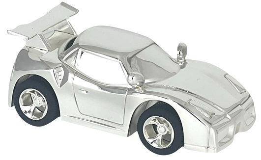 Russell Collection Silverplated Money Bank - Sports Car