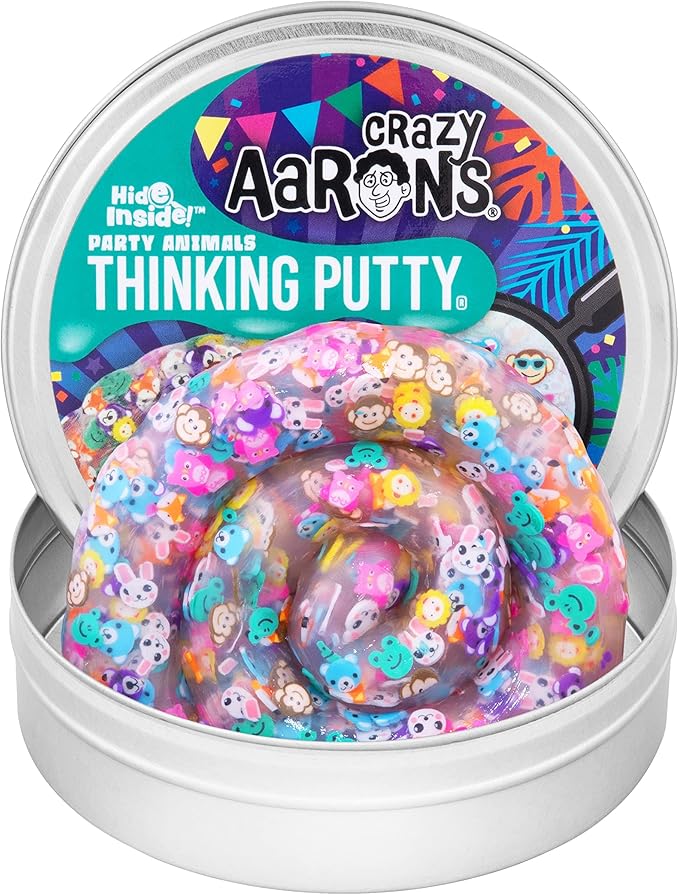 Crazy Aarons Hide Inside! Party Animals Thinking Putty