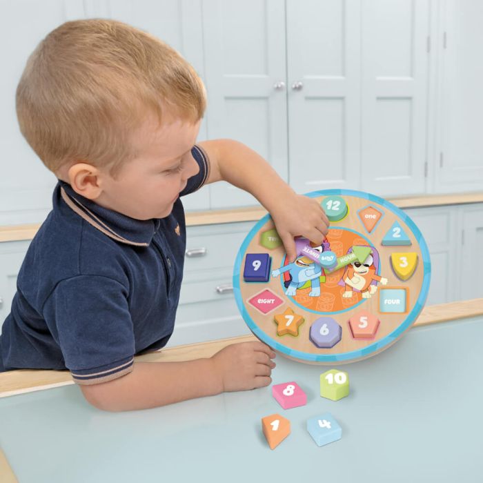 Bluey Wooden Puzzle Clock
