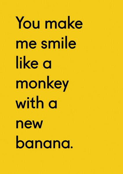 Card Monkey With A New Banana